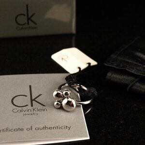 Calvin Klein Women's Collection Ring SS With Circular Charm NWT $110